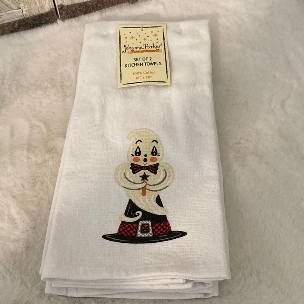 Johanna Parker Halloween Ghost Kitchen Towels